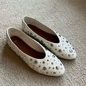 Studded ballet flats